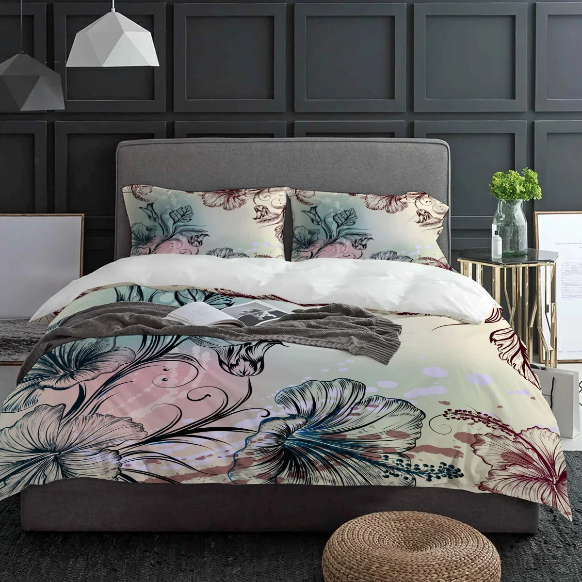 Flowers Hibiscus Retro Style Bedding Set 3pcs Duvet Cover Pillowcase Kids Adult Quilt Cover Double Bed Set Home Textile
Flowers Hibiscus Retro Style Bedding Set 3pcs Duvet Cover Pillowcase Kids Adult Quilt Cover Double Bed Set Home Textile
