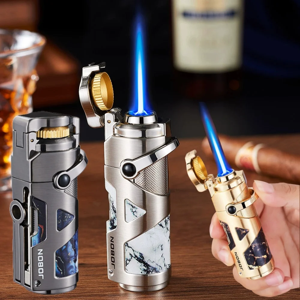 Jobon Multi Functional Cigar Lighter Metal Windproof Blue Flame Swing Arm Design Folding Cigar Lighter Men's Outdoor Tool
Jobon Multi Functional Cigar Lighter Metal Windproof Blue Flame Swing Arm Design Folding Cigar Lighter Men's Outdoor Tool