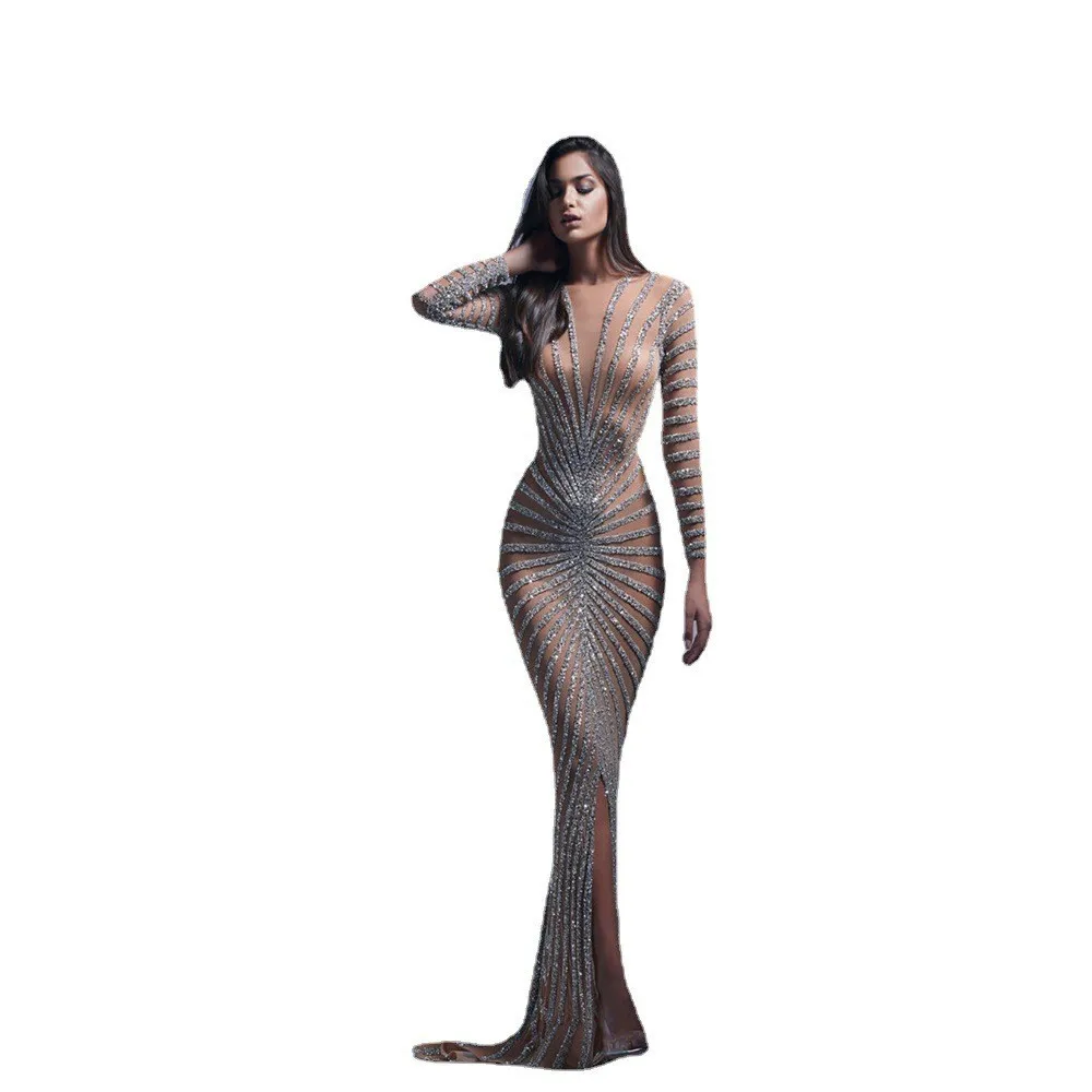 Sexy Lingerie Women Sexy Lace Long Sleeve Slit Dress Sheer Mesh See Through Maxi Gown Babydoll Nightwear Transparent Peignoir El
Sexy Lingerie Women Sexy Lace Long Sleeve Slit Dress Sheer Mesh See Through Maxi Gown Babydoll Nightwear Transparent Peignoir El