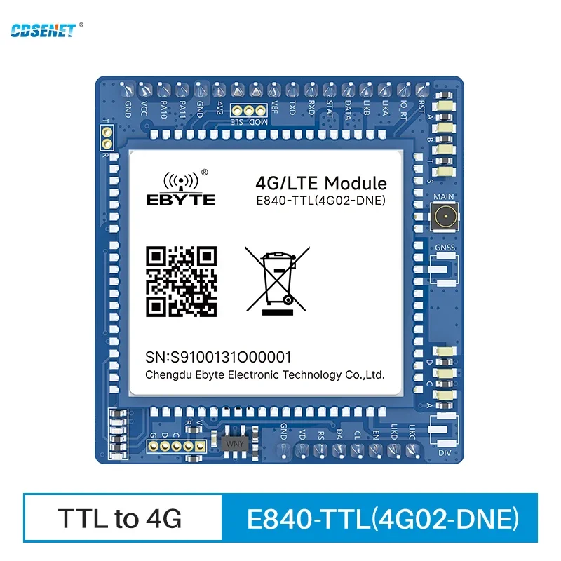 4G LTE IPX TTL UART беспроводной приемопередатчик E840-TTL(4G02-DNE) LTE-FDD WCDMA GSM последовательный порт для двунаправленного модуля сервера
4G LTE IPX TTL UART беспроводной приемопередатчик E840-TTL(4G02-DNE) LTE-FDD WCDMA GSM последовательный порт для двунаправленного модуля сервера