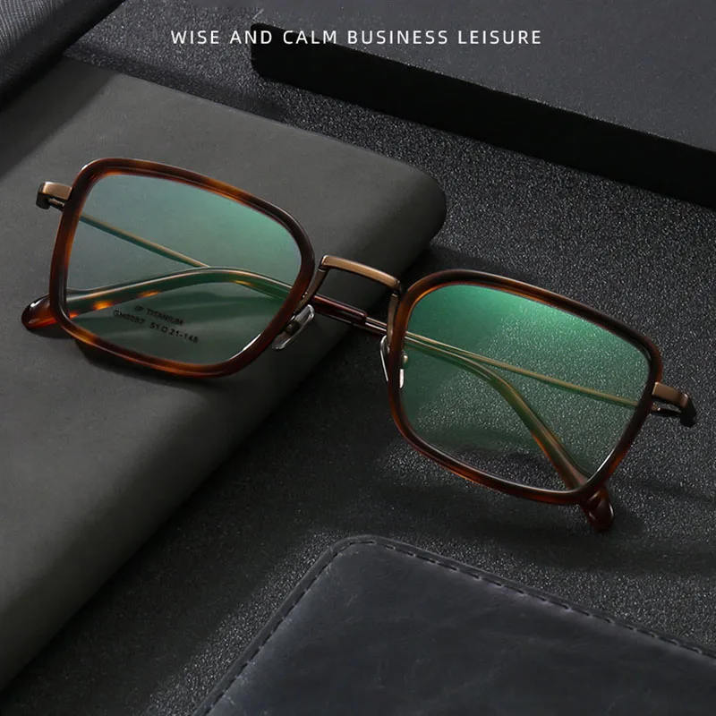 EYELUYAN Pure Titanium Acetate Glasses Frame Men Square Ultralight Full Rim Eyewear Business Optical Eyeglasses
EYELUYAN Pure Titanium Acetate Glasses Frame Men Square Ultralight Full Rim Eyewear Business Optical Eyeglasses