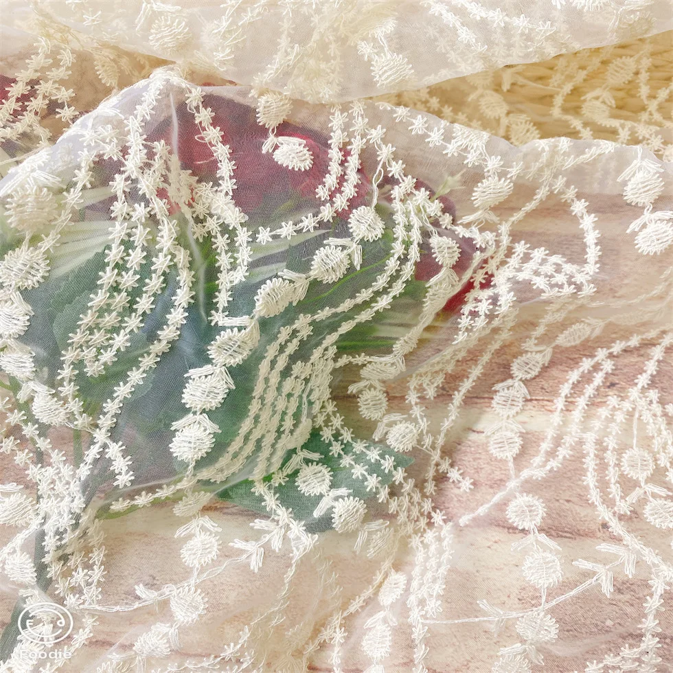 Organza Cotton Lace Embroidered Fabric Floral Wedding Dress Children's Clothing Handmade Sewing Fabric
Organza Cotton Lace Embroidered Fabric Floral Wedding Dress Children's Clothing Handmade Sewing Fabric