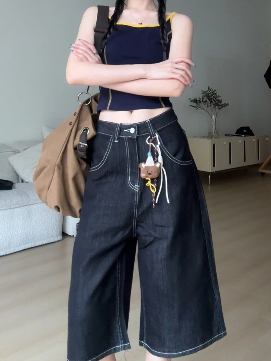 American Style Seven-Foot Jeans Women's New Summer Retro Slim Straight Loose Drapey Denim Mid-Pants High Waist Wide Leg
American Style Seven-Foot Jeans Women's New Summer Retro Slim Straight Loose Drapey Denim Mid-Pants High Waist Wide Leg