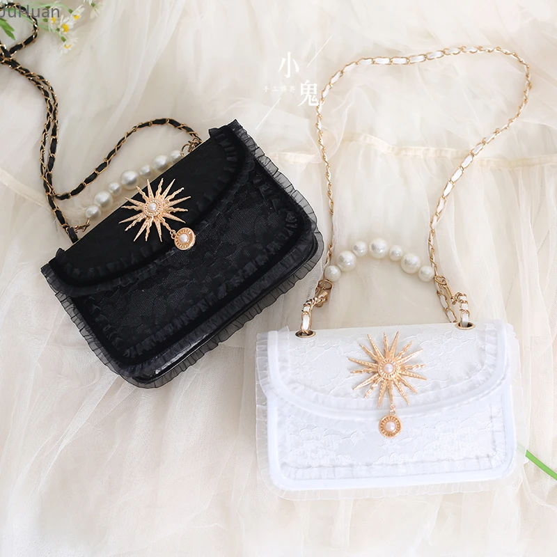 Japanese Gothic Wind Luo Design Oblique Span Bags Female Sweet Cute Lolita Lace Sun God Handbag Fashion Versatile Shoulder Bag
Japanese Gothic Wind Luo Design Oblique Span Bags Female Sweet Cute Lolita Lace Sun God Handbag Fashion Versatile Shoulder Bag