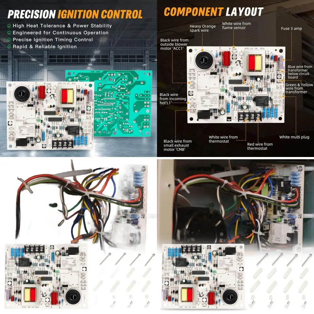 Ignition Control Board for Compact Garage Workshop Air Furnaces up to 125,000 BTUs
Ignition Control Board for Compact Garage Workshop Air Furnaces up to 125,000 BTUs