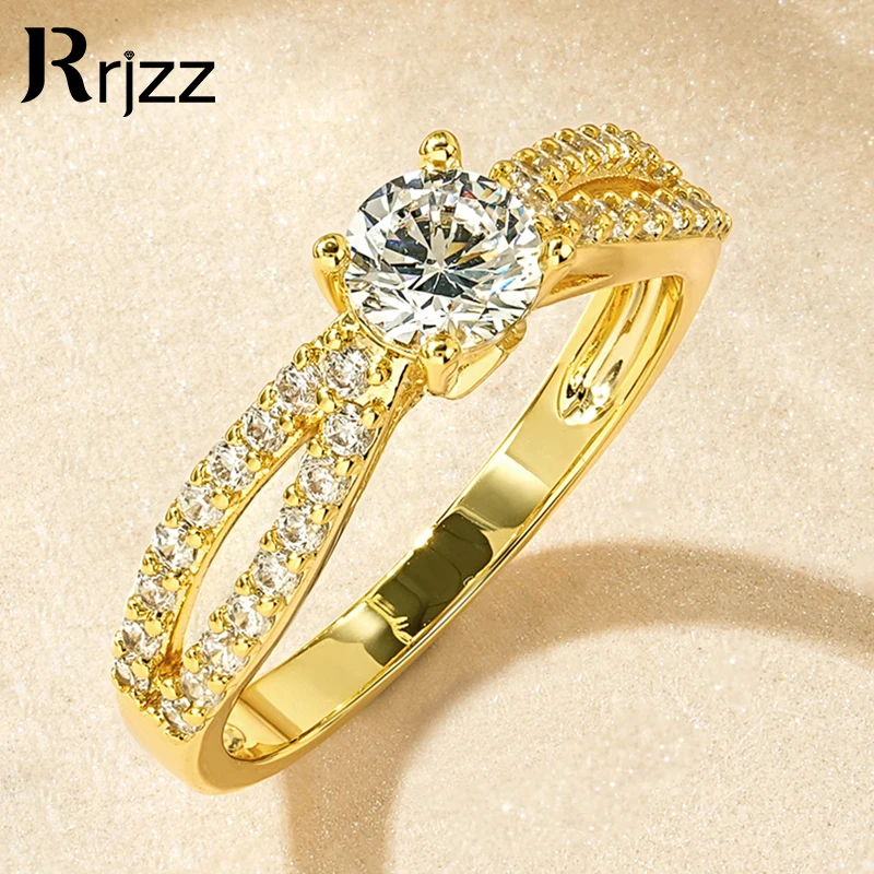 Rrjzz Exquisite Round Cut CZ Simulated Diamond Rings 14k Gold Plated Infinity Love Engagement Ring for Women Fine Jewelry Gifts
Rrjzz Exquisite Round Cut CZ Simulated Diamond Rings 14k Gold Plated Infinity Love Engagement Ring for Women Fine Jewelry Gifts