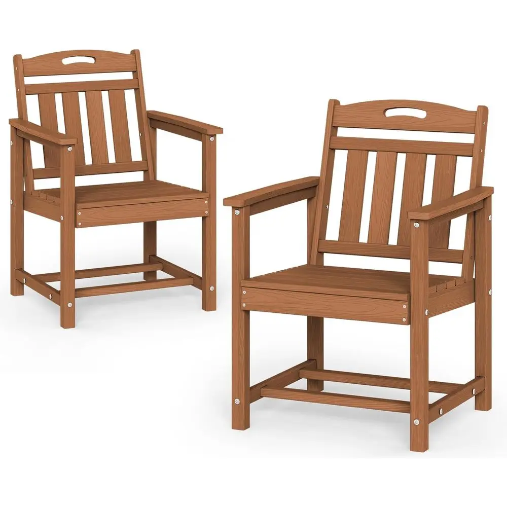 HDPE Outdoor Dining Chairs with Wide Seats and Ergonomic Design for Patio, Garden, and Deck in Teak Finish
HDPE Outdoor Dining Chairs with Wide Seats and Ergonomic Design for Patio, Garden, and Deck in Teak Finish