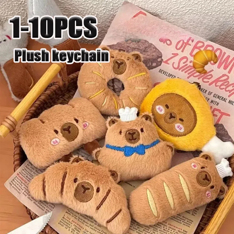 1-10PCS Cute Capybara Plush Keychain Anime Bread Topper Fluffy Hanging Toy Food Themed Decor Accessory for Teenagers
1-10PCS Cute Capybara Plush Keychain Anime Bread Topper Fluffy Hanging Toy Food Themed Decor Accessory for Teenagers