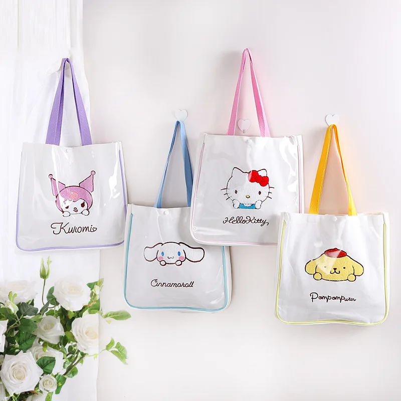 Sanrio Kawaii Cinnamoroll Embroidery Shoulder Bag Cute Cartoon Anime My Melody Hello Kitty Leisure Canvas Bag Gift for Kids
Sanrio Kawaii Cinnamoroll Embroidery Shoulder Bag Cute Cartoon Anime My Melody Hello Kitty Leisure Canvas Bag Gift for Kids