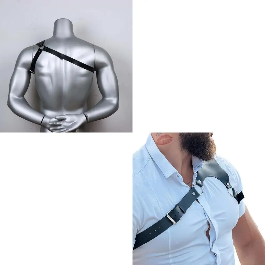 652F Mens Body Chest Harness Belt Fashion Punk Gothic PU Leather Shoulder Cage Belt Strap Party Cosplay Clubwear Costume
652F Mens Body Chest Harness Belt Fashion Punk Gothic PU Leather Shoulder Cage Belt Strap Party Cosplay Clubwear Costume
