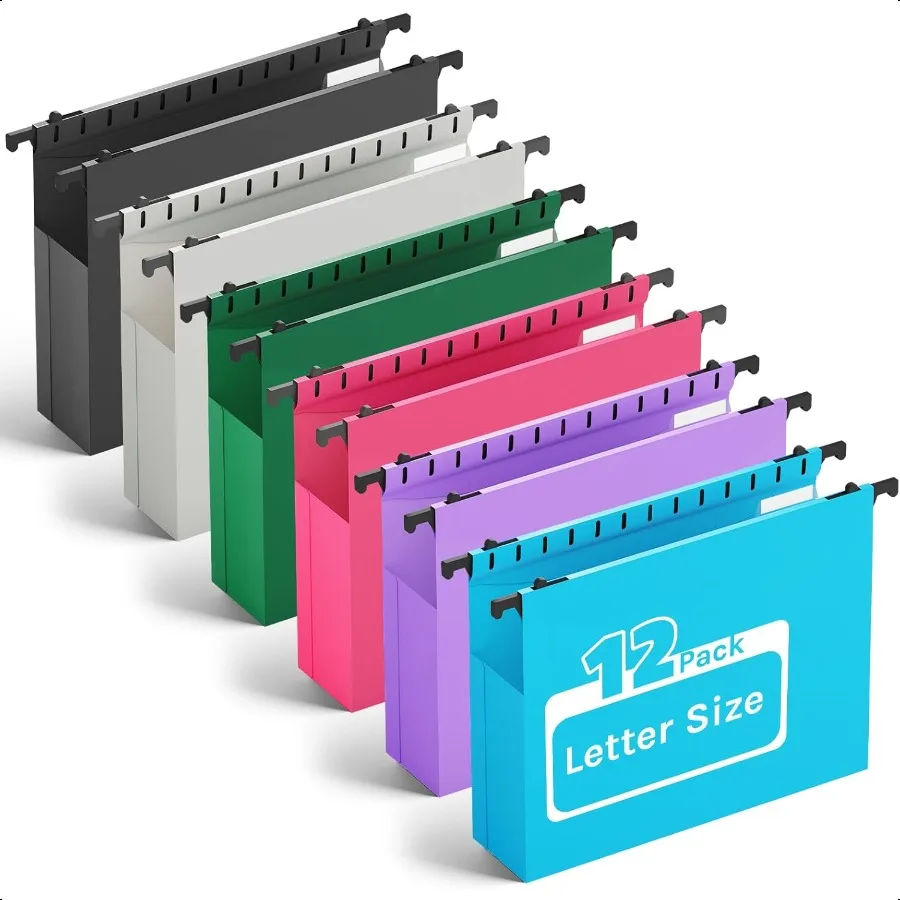 Plastic Hanging File FoldersLetter Size 12 Pack Reinforced Expanding Hang Folder Accordian Pocket Extra Capacity Heavy Duty 2 I
Plastic Hanging File FoldersLetter Size 12 Pack Reinforced Expanding Hang Folder Accordian Pocket Extra Capacity Heavy Duty 2 I