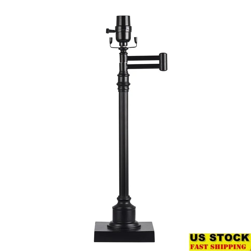 20in Black Metal Swing Arm Table Lamp Base Transitional Design Ideal Office Dorm Room Use Custom Shade
20in Black Metal Swing Arm Table Lamp Base Transitional Design Ideal Office Dorm Room Use Custom Shade