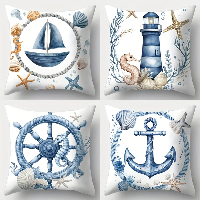 4Pcs Minimalist Nordic Throw Pillow Covers Soft Blue Coastal Marine Element Watercolor Art Cushion Cases for Balcony Office
4Pcs Minimalist Nordic Throw Pillow Covers Soft Blue Coastal Marine Element Watercolor Art Cushion Cases for Balcony Office