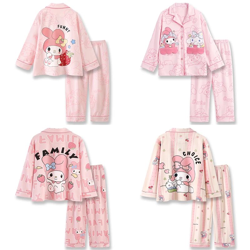 Kawaii Sanrioed весенне-осенняя пижама из чистого хлопка с длинными рукавами для девочек HelloKittyed Cinnamoroll Детская домашняя одежда
Kawaii Sanrioed весенне-осенняя пижама из чистого хлопка с длинными рукавами для девочек HelloKittyed Cinnamoroll Детская домашняя одежда