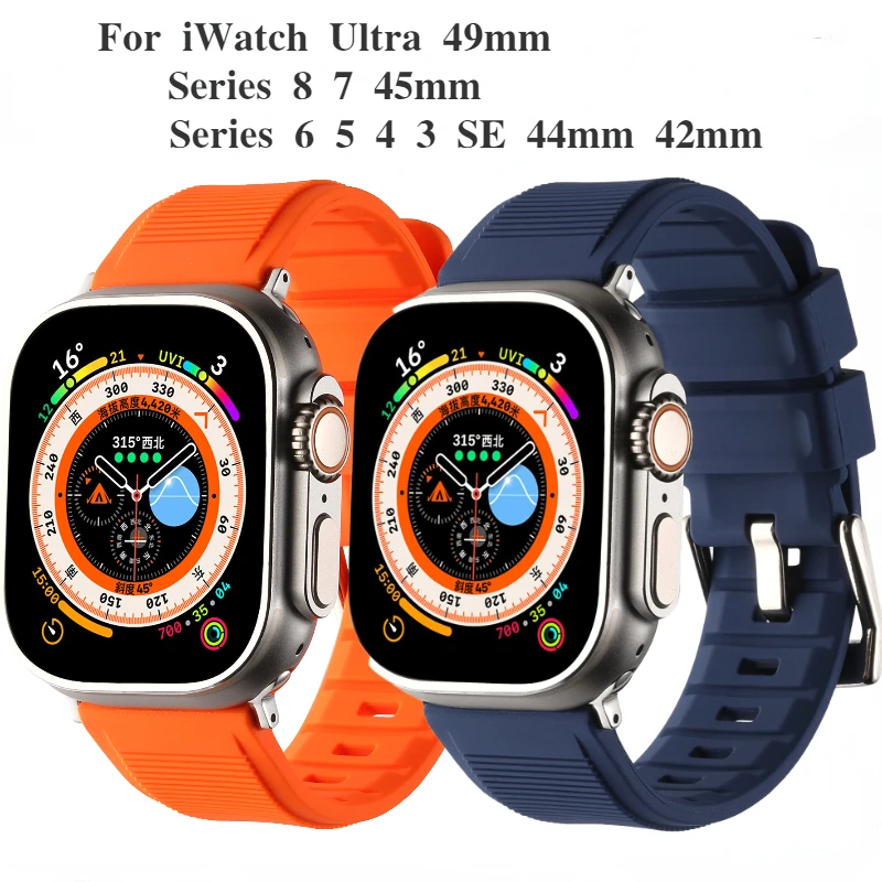 Silicone strap For Apple watch Ultra 49mm 10 46mm 9 8 7 45mm High Quality Replacement Wristband For iwatch 6 5 4 3 SE 44mm 42mm
Silicone strap For Apple watch Ultra 49mm 10 46mm 9 8 7 45mm High Quality Replacement Wristband For iwatch 6 5 4 3 SE 44mm 42mm
