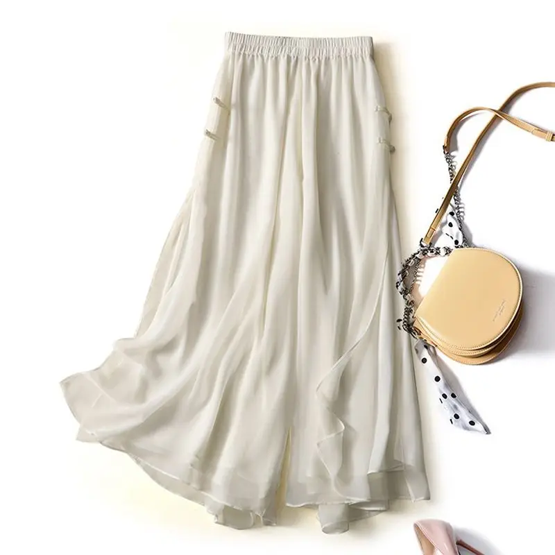 Chinese Style Chiffon Wide-leg Pants for Women in Summer 2025 New High Waist Droop Loose Ankle-length Skirt Pants Oversize Baggy
Chinese Style Chiffon Wide-leg Pants for Women in Summer 2025 New High Waist Droop Loose Ankle-length Skirt Pants Oversize Baggy