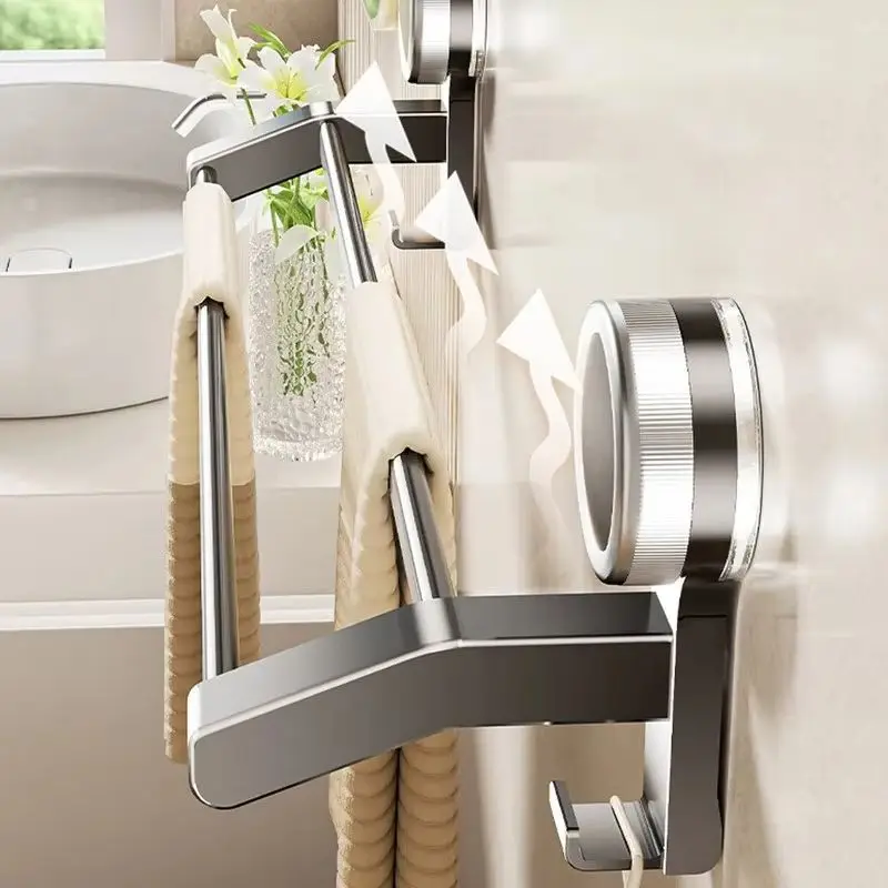 Bathroom Towel Holder without Drilling Hole Suction Cup Wall Mount Two Bar Hand Towel Rack Kitchen Shower Bath Room Towel Shelf
Bathroom Towel Holder without Drilling Hole Suction Cup Wall Mount Two Bar Hand Towel Rack Kitchen Shower Bath Room Towel Shelf