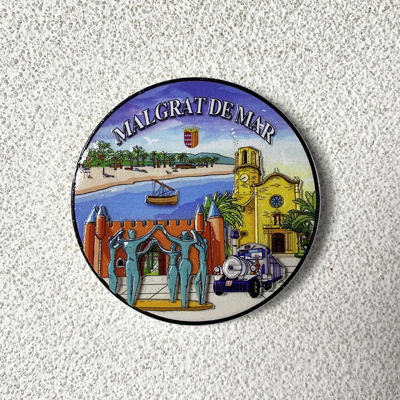 Spanish cultural tourism souvenirs, 3D circular beach scenery refrigerator stickers, powerful magnets
Spanish cultural tourism souvenirs, 3D circular beach scenery refrigerator stickers, powerful magnets