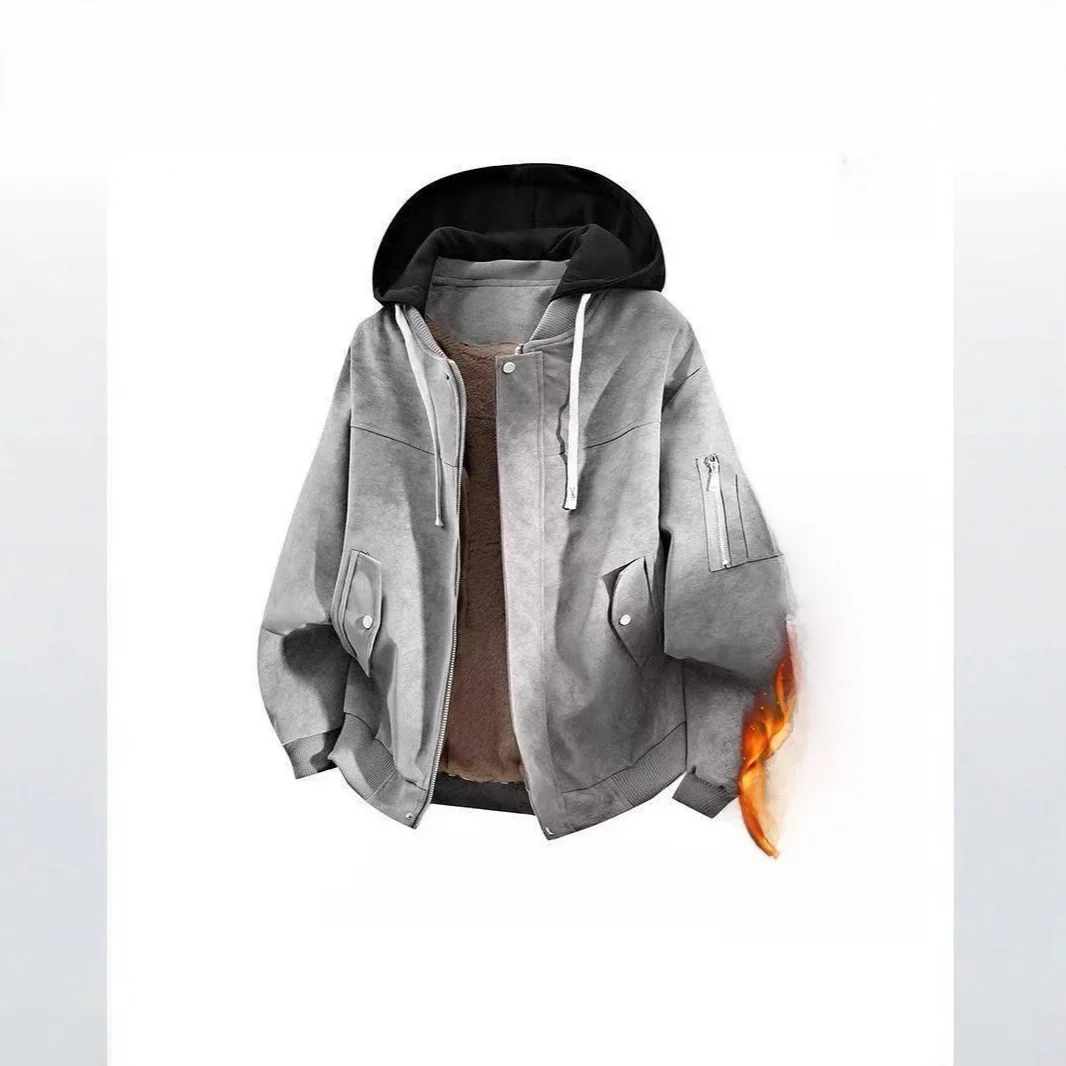 Trendy American Retro Hooded Fce Jaet Men's Winter New Large Size Faionable Casual Top Polyester Fiber Youth Outerwear
Trendy American Retro Hooded Fce Jaet Men's Winter New Large Size Faionable Casual Top Polyester Fiber Youth Outerwear