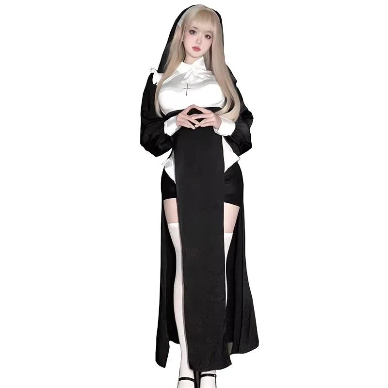 Cute Women Anime Nun Costume Cosplay Shows Outfit Sexy Ladies Halloween Performance Fancy Dress Up Sister Cos Uniform
Cute Women Anime Nun Costume Cosplay Shows Outfit Sexy Ladies Halloween Performance Fancy Dress Up Sister Cos Uniform