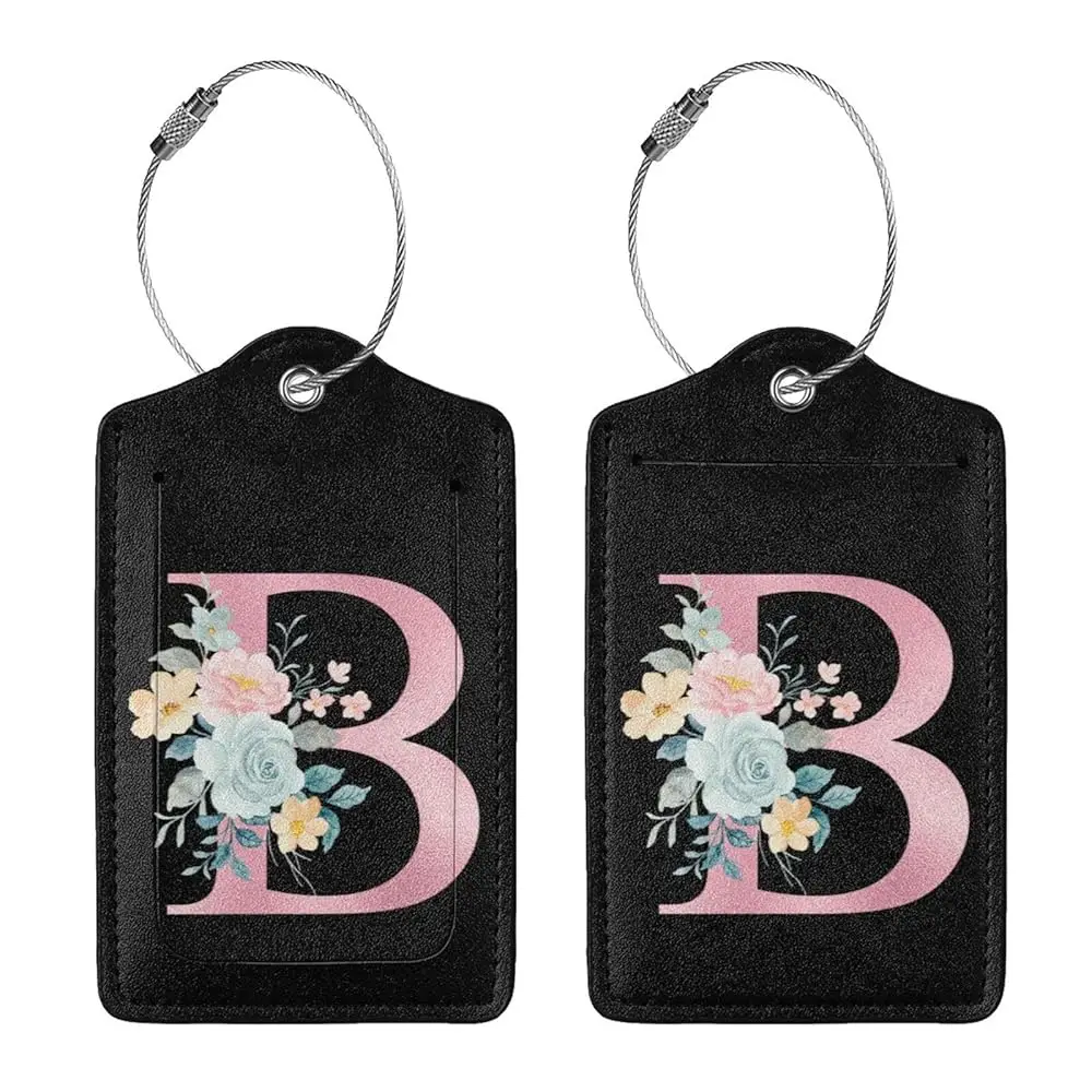 2 Pcs Letter B Luggage Tags for Suitcase, Unique Letters Tag, Travel Gifts for Privacy Cover ID Label with Stainless Steel Lo
2 Pcs Letter B Luggage Tags for Suitcase, Unique Letters Tag, Travel Gifts for Privacy Cover ID Label with Stainless Steel Lo