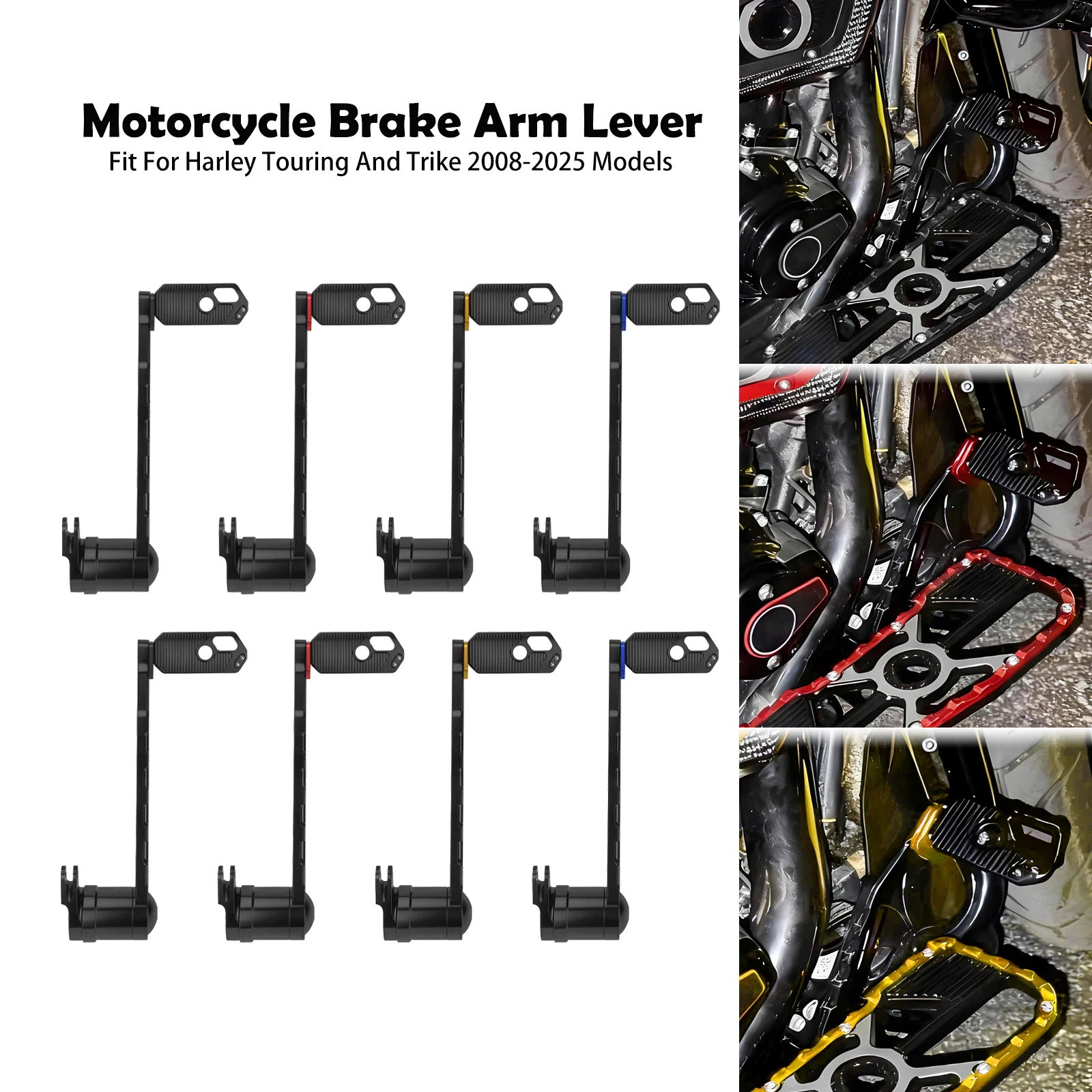 Motorcycle Brake Arm Lever Peg Brake Lever Pedal For Harley Touring Street Electra Glide Road King FLTRX Ultra 2008-2013 2014-25
Motorcycle Brake Arm Lever Peg Brake Lever Pedal For Harley Touring Street Electra Glide Road King FLTRX Ultra 2008-2013 2014-25