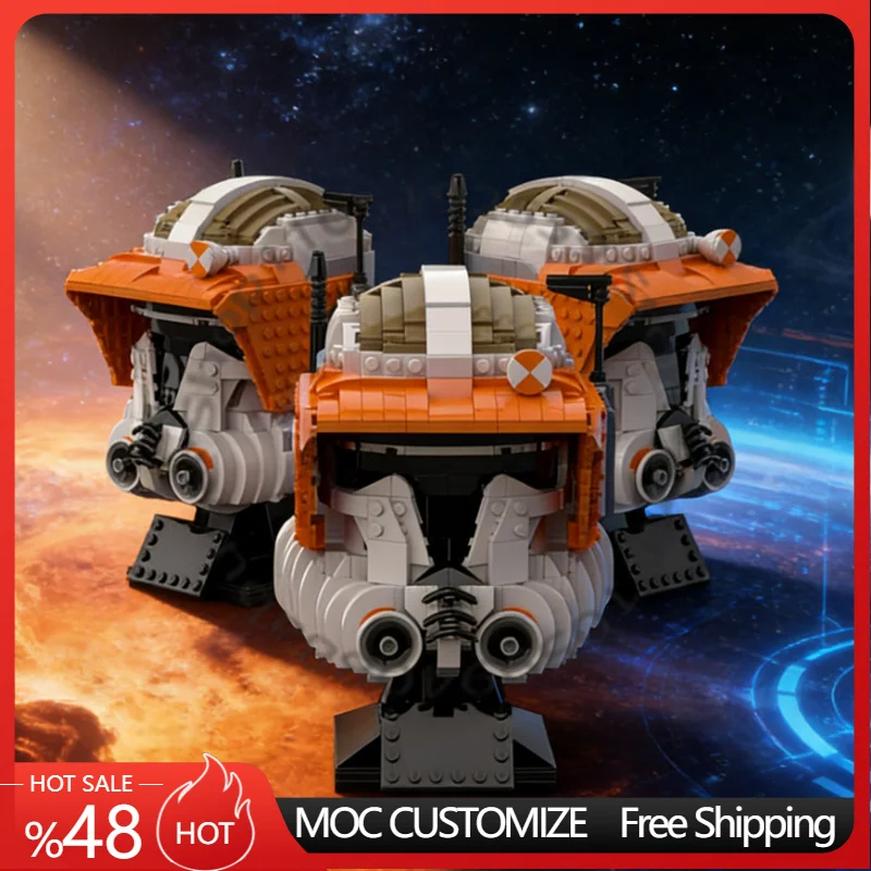 1069 деталей: Модель шлема командира (MOC) на заказ, модульный конструктор, развивающая игрушка для детей, подарок на Рождество для мальчиков
1069 деталей: Модель шлема командира (MOC) на заказ, модульный конструктор, развивающая игрушка для детей, подарок на Рождество для мальчиков