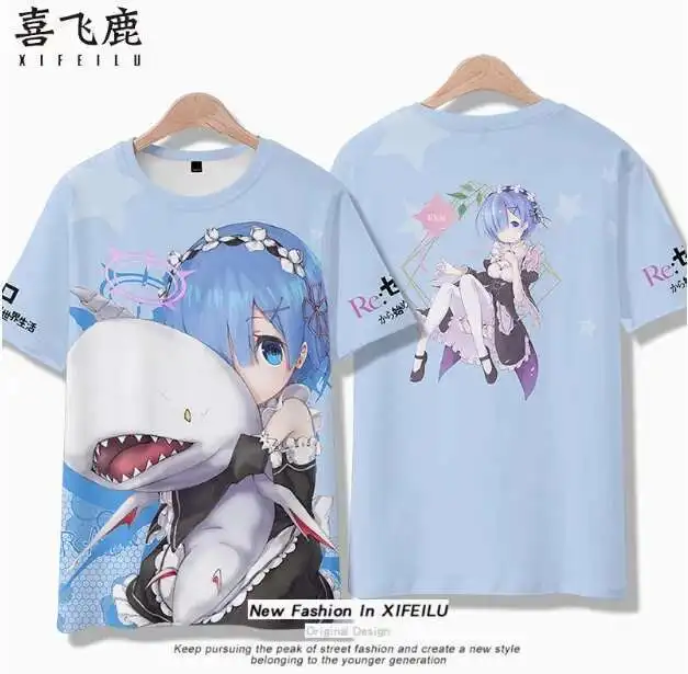 Anime Re:Life In A Different World From Zero Rem Short Sleeve T-Shirt Cosplay Costume Summer Casual Student Loose Tops anime
Anime Re:Life In A Different World From Zero Rem Short Sleeve T-Shirt Cosplay Costume Summer Casual Student Loose Tops anime