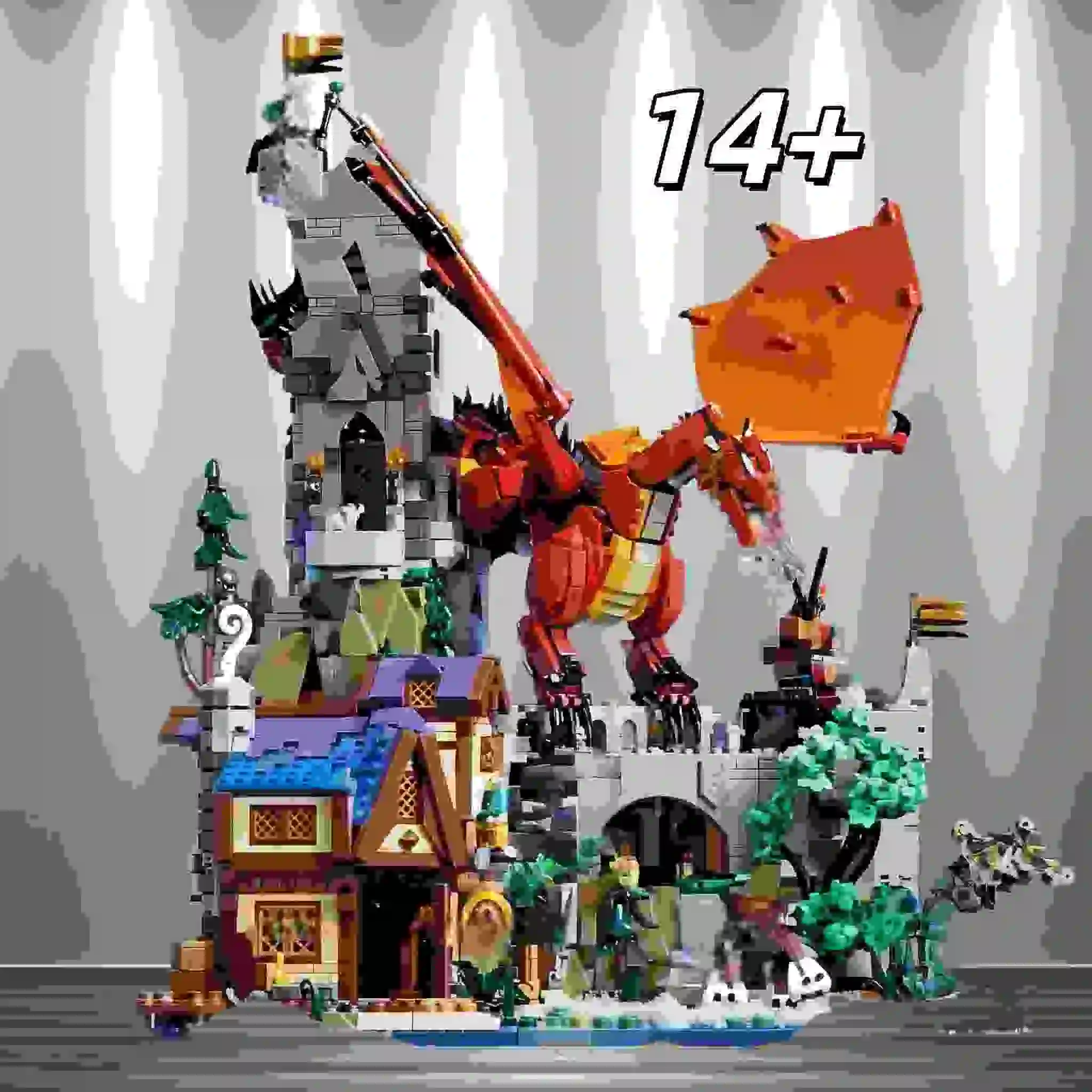 InventoryMOC Fantasy Red Dragon Castle Building Block Set Medieval Knight Building Assembly Model Difficult Adult Collectible T
InventoryMOC Fantasy Red Dragon Castle Building Block Set Medieval Knight Building Assembly Model Difficult Adult Collectible T