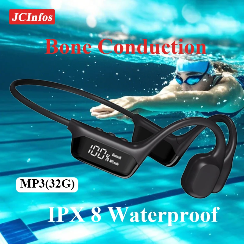 Bone Conduction Headphone Wireless Bluetooth 5.4 Earphones IPX8 Waterproof 32GB MP3 Player Music Sport Swimming Headset With Mic
Bone Conduction Headphone Wireless Bluetooth 5.4 Earphones IPX8 Waterproof 32GB MP3 Player Music Sport Swimming Headset With Mic