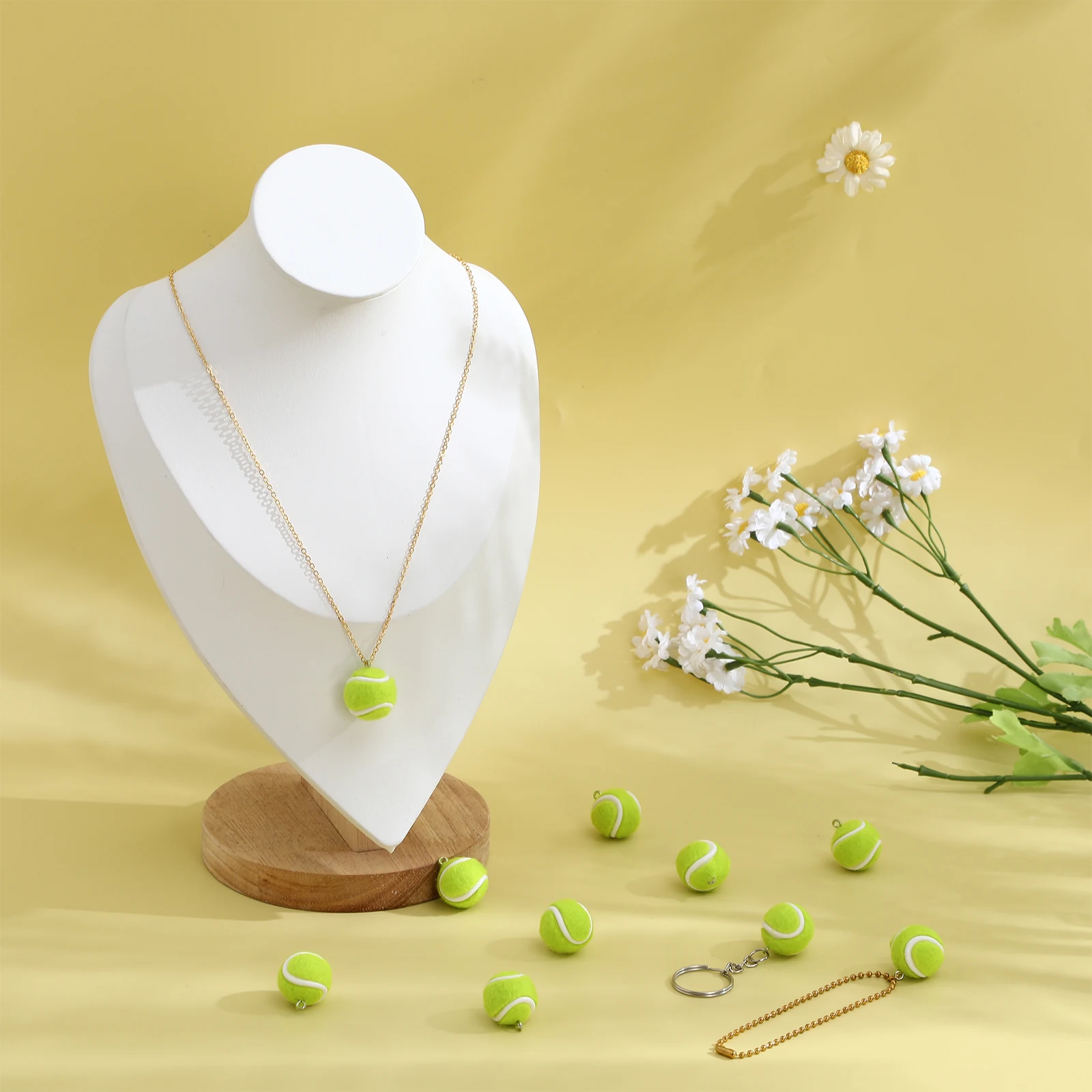 10Pcs Mini Tennis Ball Charms 3D Pendant Pendants 2cm Ideal for DIY Jewelry Making Keychain Bracelet Necklace Crafts
10Pcs Mini Tennis Ball Charms 3D Pendant Pendants 2cm Ideal for DIY Jewelry Making Keychain Bracelet Necklace Crafts