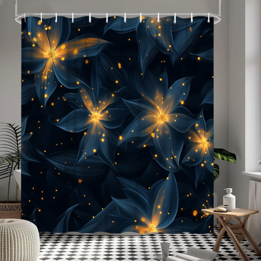 Синее звездное небо, похожее в цветочном ночное небо, занавеска для душа, моющаяся грязеотталкивающая насадка для душа, водонепроницаемая полиэстеровая занавеска для ванны 
Синее звездное небо, похожее в цветочном ночное небо, занавеска для душа, моющаяся грязеотталкивающая насадка для душа, водонепроницаемая полиэстеровая занавеска для ванны