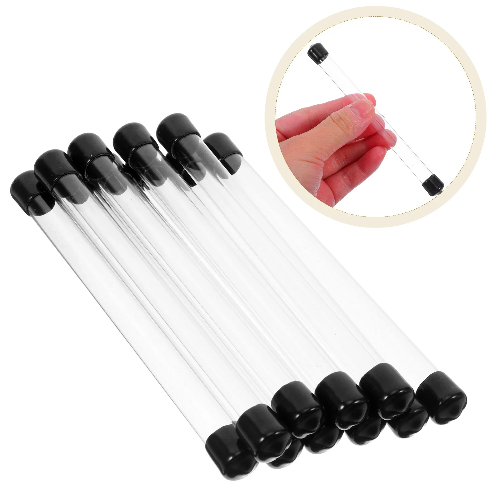 10Pcs Clear Plastic Sample Tubes Storage Containers Small Transparent Test Tubes with Cap Stick Sample Bottles for Chemical Lab
10Pcs Clear Plastic Sample Tubes Storage Containers Small Transparent Test Tubes with Cap Stick Sample Bottles for Chemical Lab