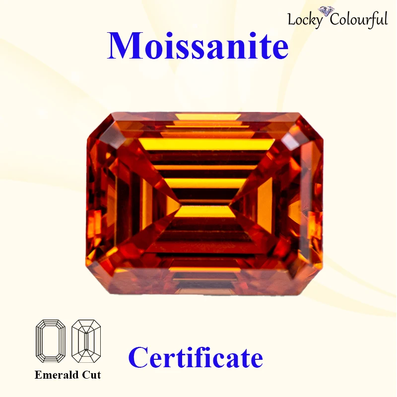 Moissanite Emerald Cut Orange Color VVS1 with GRA Certificate for DIY Beads Charms Top Advanced Jewelry Making Rings Materials
Moissanite Emerald Cut Orange Color VVS1 with GRA Certificate for DIY Beads Charms Top Advanced Jewelry Making Rings Materials