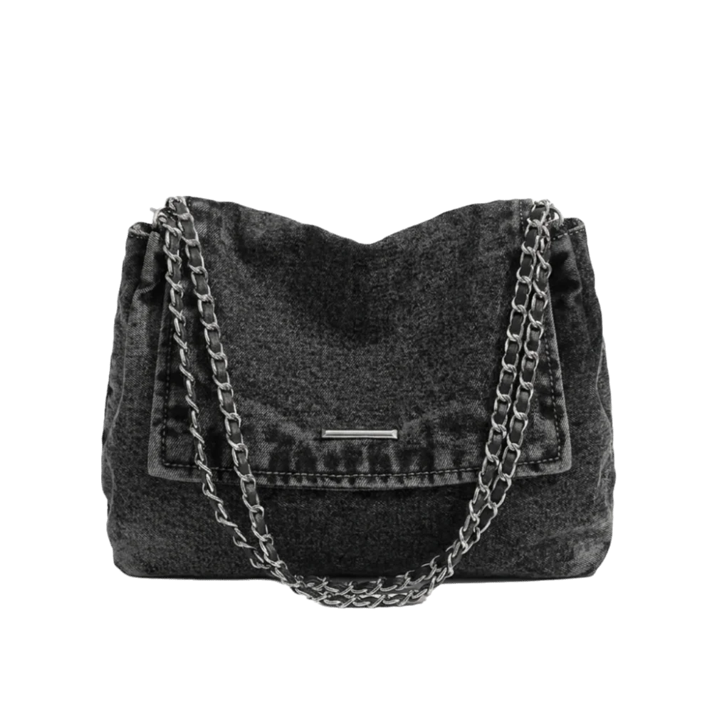 Large Capacity Versatile Denim Tote Bag Vintage Washed Durable Chain Shoulder Bag Adjustable Strap Polyester Lining
Large Capacity Versatile Denim Tote Bag Vintage Washed Durable Chain Shoulder Bag Adjustable Strap Polyester Lining