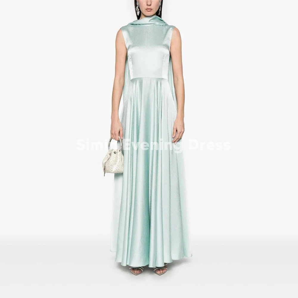 Simin Customized Women's Sleeveless High Neck Saudi Evening Dresses With Pleats A Line Floor-Length Elegant Party Dresses 2025
Simin Customized Women's Sleeveless High Neck Saudi Evening Dresses With Pleats A Line Floor-Length Elegant Party Dresses 2025