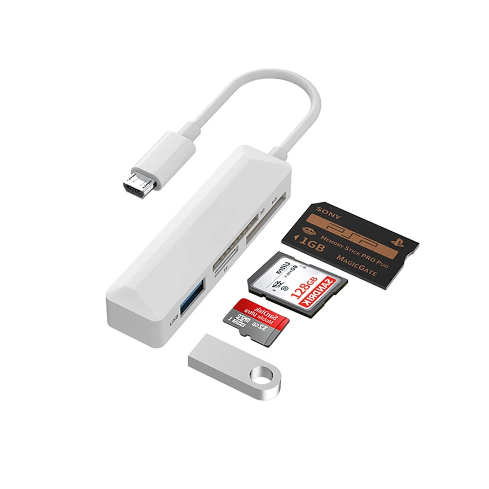 Multi functional Integrated Computer XD Card Reader Suitable for Olympus/iPhone OTG Converter CCD/SD/TF/MS Card