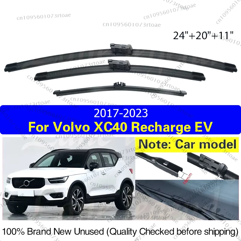 For Volvo XC40 Recharge EV 2017 - 2023 Front Rear Wiper Blades Windscreen Windshield Window Rain Brush Car Accessories 24"20"11"
For Volvo XC40 Recharge EV 2017 - 2023 Front Rear Wiper Blades Windscreen Windshield Window Rain Brush Car Accessories 24"20"11"