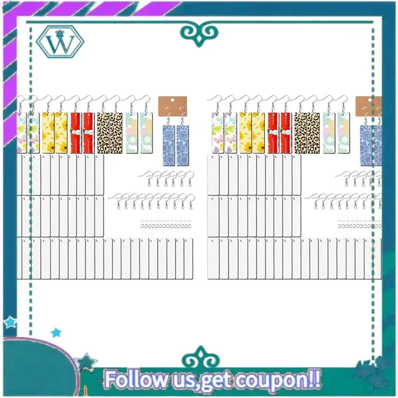 A09P 100Pcs Sublimation Blank Earrings Rectangular, Heat Transfer Earring Pendant With Earring Bags, DIY Making Sublimation
A09P 100Pcs Sublimation Blank Earrings Rectangular, Heat Transfer Earring Pendant With Earring Bags, DIY Making Sublimation
