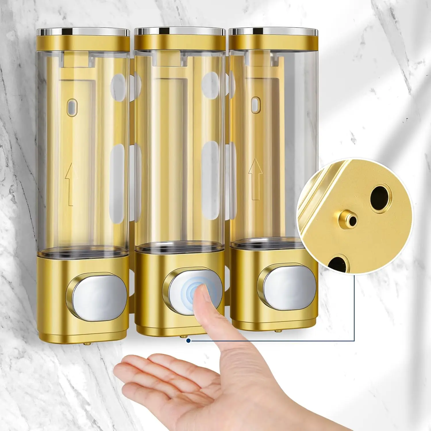 3-in-1 Room Wall Mounted Bathroom Shower Pump Dispenser and Organizer,with Waterproof Label-can be Used for Shampoo,Conditioner
3-in-1 Room Wall Mounted Bathroom Shower Pump Dispenser and Organizer,with Waterproof Label-can be Used for Shampoo,Conditioner