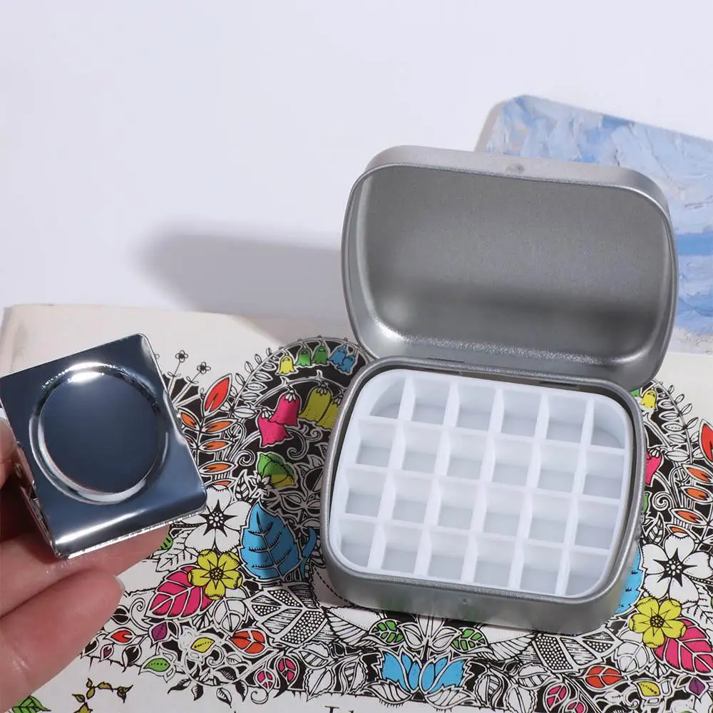 Mini Portable 12/24 Grids Watercolor Box Empty Iron Watercolor Paint Box Outdoor Travel Paint Pigment Box With Clip Art Supplies
Mini Portable 12/24 Grids Watercolor Box Empty Iron Watercolor Paint Box Outdoor Travel Paint Pigment Box With Clip Art Supplies