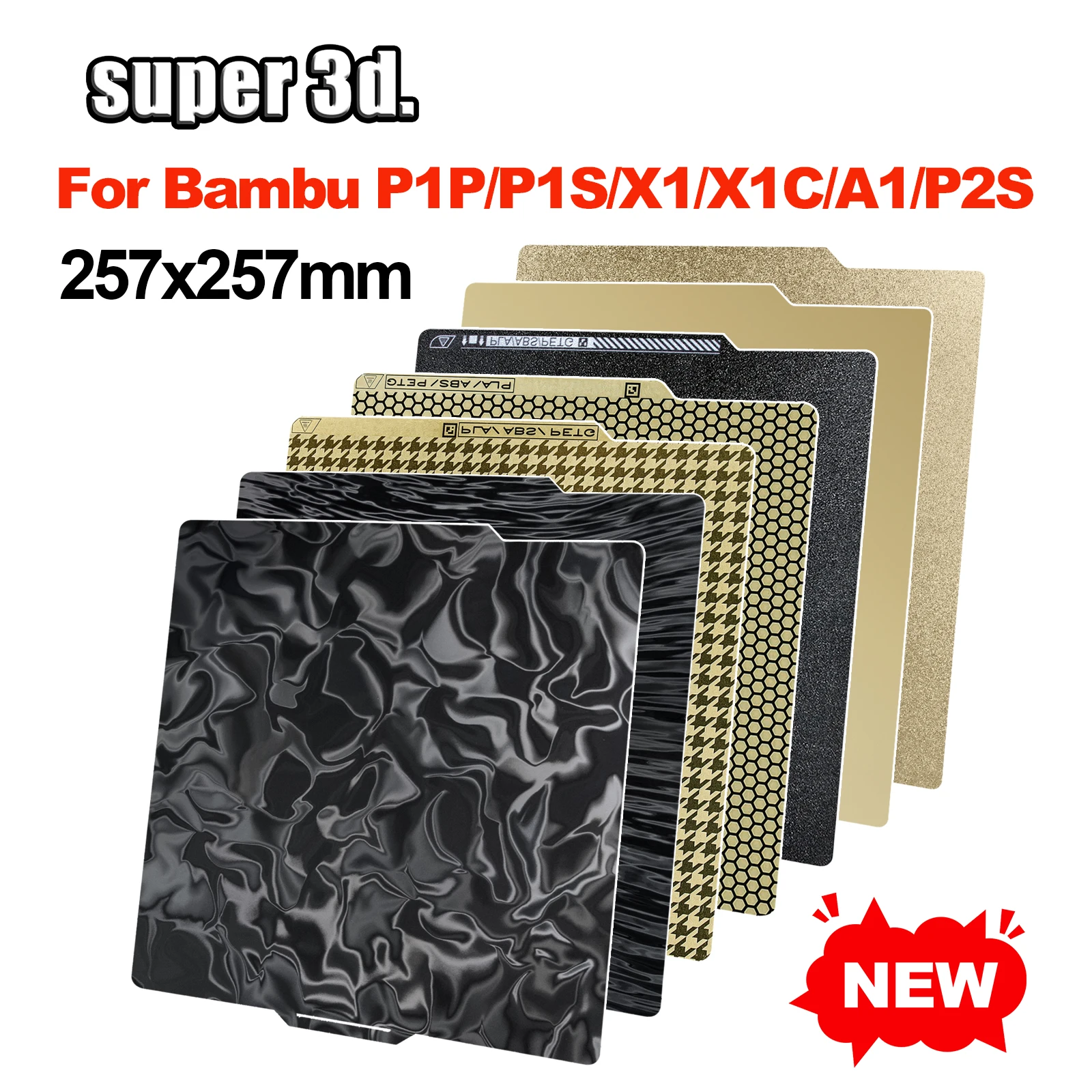 Pei Sheet X1/P2S/P1P/P1S/A1 Build Plate P1s Spring Steel Sheet 257x257 Build Plate For Bambu Lab X1 Carbon Bambulab P1P Heatbed
Pei Sheet X1/P2S/P1P/P1S/A1 Build Plate P1s Spring Steel Sheet 257x257 Build Plate For Bambu Lab X1 Carbon Bambulab P1P Heatbed