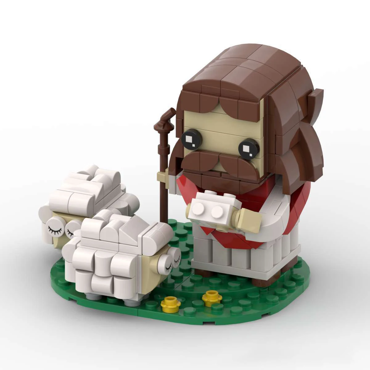 Иисус пастух овца MOC строительные блоки квадратная голова модель персонажа совместима с LEGO кирпичи игрушки рождественские пасхальные подарки 
Иисус пастух овца MOC строительные блоки квадратная голова модель персонажа совместима с LEGO кирпичи игрушки рождественские пасхальные подарки