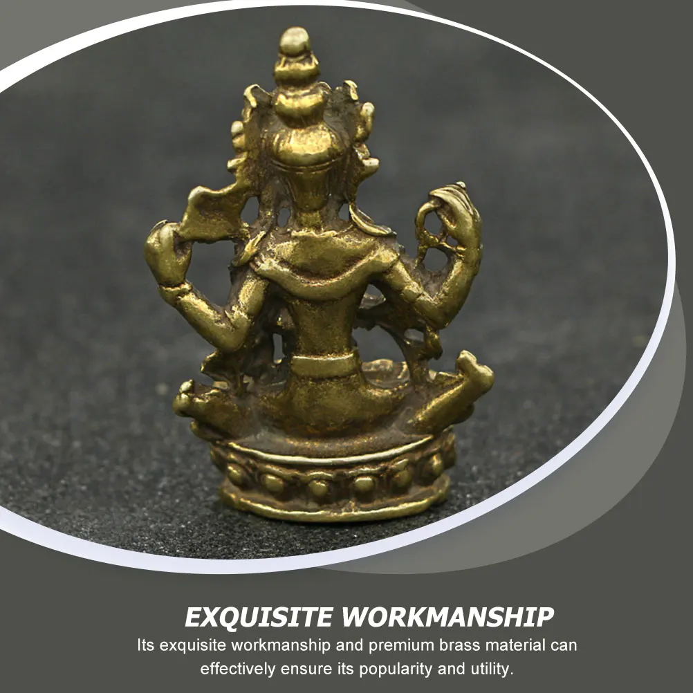 Brass Four Armed Avalokitesvara Statue Decorative Buddha Sculpture Golden Practical Desk nament Religious Adornment Artistic
Brass Four Armed Avalokitesvara Statue Decorative Buddha Sculpture Golden Practical Desk nament Religious Adornment Artistic