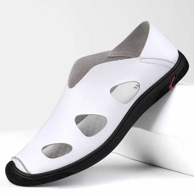 2023 New Summer Sandal Men Hollow Out Leather Breathable Comfortable Business Sandals Non-Slip Flats Design Footwear Men Shoes
2023 New Summer Sandal Men Hollow Out Leather Breathable Comfortable Business Sandals Non-Slip Flats Design Footwear Men Shoes