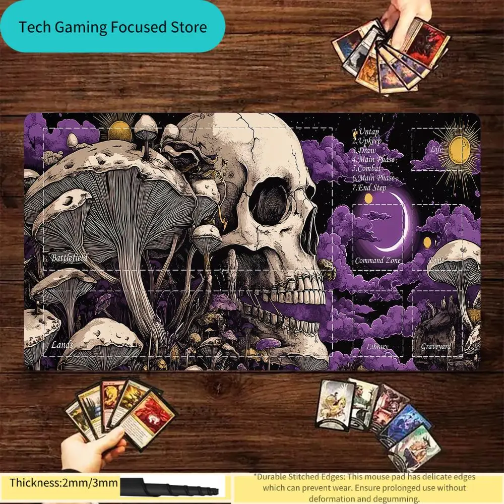 Игровой коврик Magic The Gathering с изображением черепов и грибов, коврик для игры в MTG с разделителями, прошитыми краями, толщиной 2 мм/3 мм
Игровой коврик Magic The Gathering с изображением черепов и грибов, коврик для игры в MTG с разделителями, прошитыми краями, толщиной 2 мм/3 мм