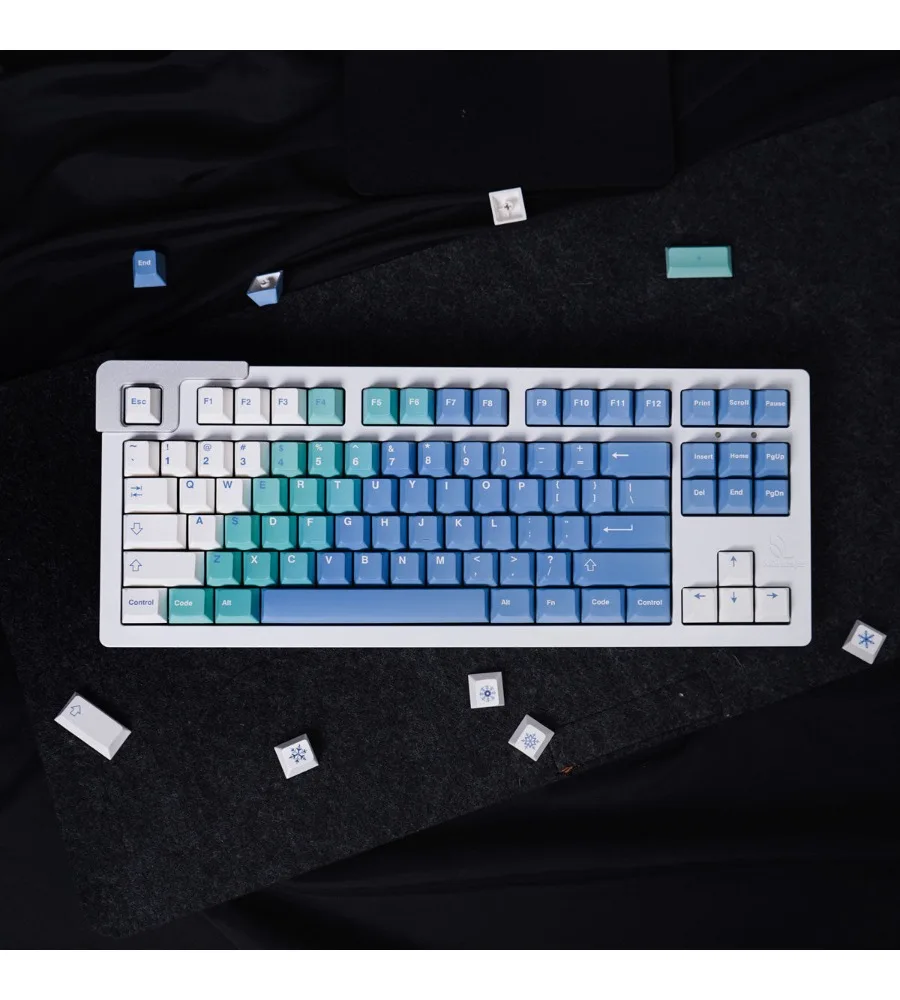 Snow monster keycap blue and white gradual change cherry original height full set of PBT hot sublimation keyboard cap
Snow monster keycap blue and white gradual change cherry original height full set of PBT hot sublimation keyboard cap