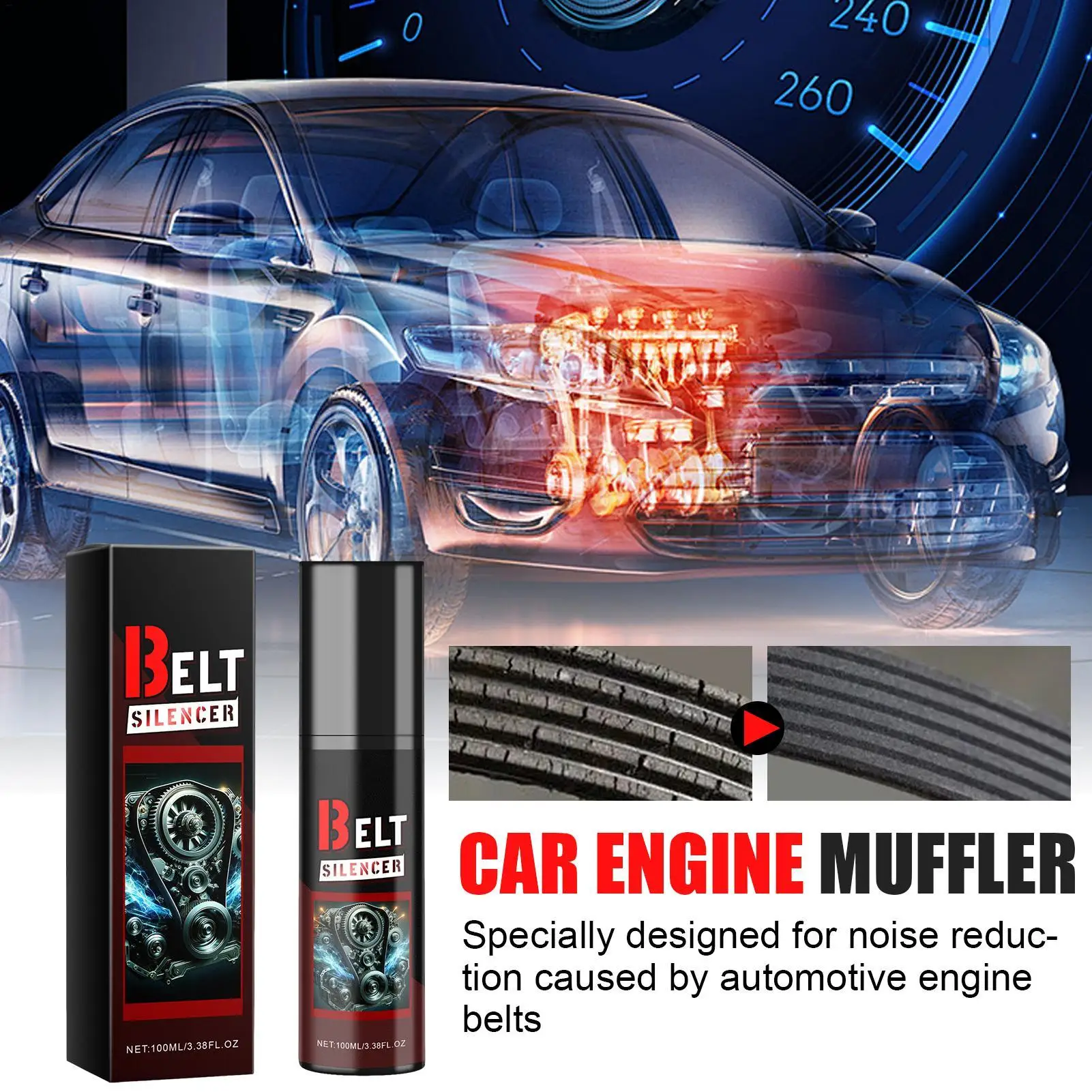 100ml Engine Belt Noise Elimination Spray Car Belt Silencer Lubricant Spray-On Dressing Anti-friction Protection Reduces Noise
100ml Engine Belt Noise Elimination Spray Car Belt Silencer Lubricant Spray-On Dressing Anti-friction Protection Reduces Noise