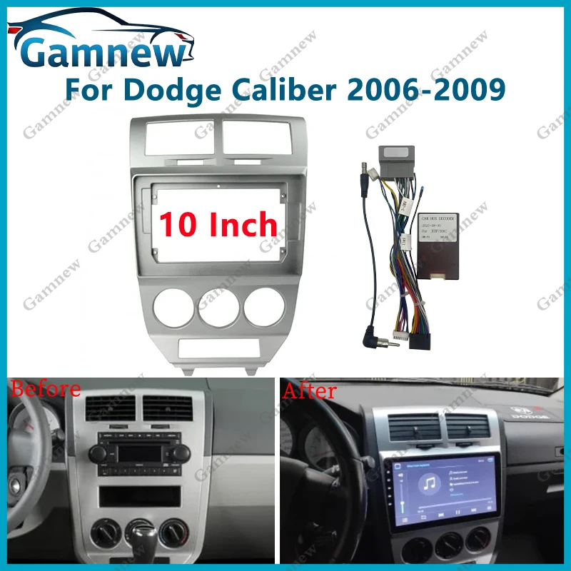 10 Inch Car Frame Fascia Canbus Adapter Android Radio Audio Dash Fitting Panel Kit For Dodge Caliber 2006-2009
10 Inch Car Frame Fascia Canbus Adapter Android Radio Audio Dash Fitting Panel Kit For Dodge Caliber 2006-2009