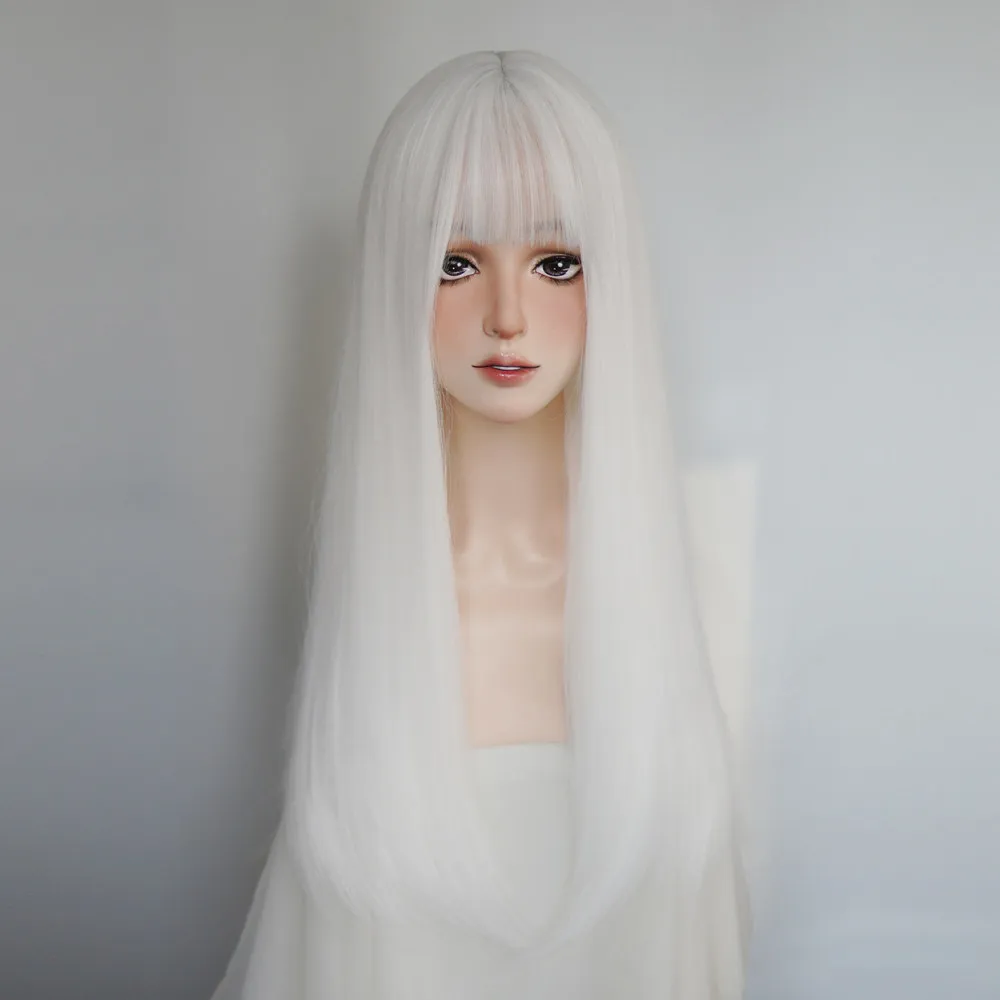 White wig long hair white hair two-dimensional female full head cover subculture universal cos white hair
White wig long hair white hair two-dimensional female full head cover subculture universal cos white hair
